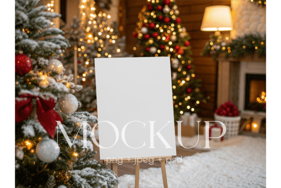 Download Christmas Fireplace Sign Mockup - Premium Resources