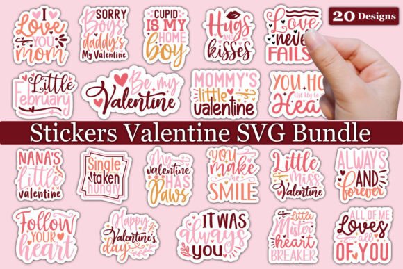 Download Stickers Valentine's SVG Bundle - Valentine's svg bundle Collection