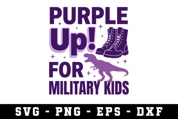 Download Purple Up for Military Kids Svg - Kids svg Collection