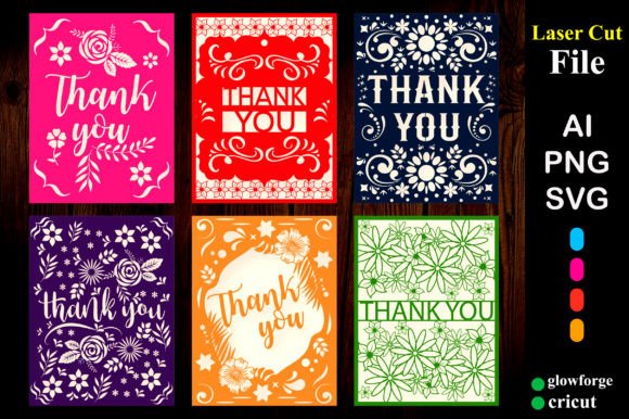 Download Thank You Card SVG Cut Files Bundle - Thank you card svg Collection