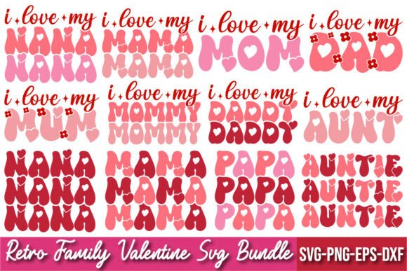 Download Retro Family Valentine's SVG Bundle - Valentine's svg bundle Collection