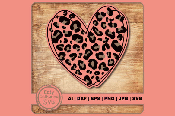 Download Leopard Print Love Heart SVG Cut File - Love heart svg Collection